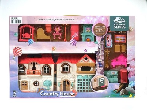 Domek z figurkami i meblami, światło, dźwięk Domek z figurkami i meblami, światło, dźwięk