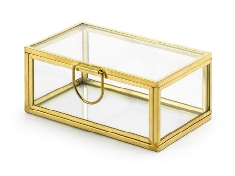 Szklane pudełko złote 9x5,5x4cm Szklane pudełko złote 9x5,5x4cm
