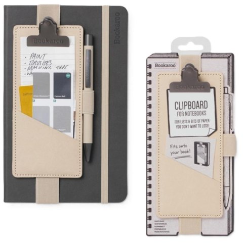 Bookaroo Clipboard for Notebooks - kremowa Bookaroo Clipboard for Notebooks - kremowa