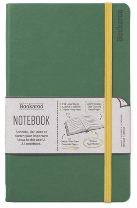 Bookaroo Notatnik Journal A5 - Ciemna zieleń Bookaroo Notatnik Journal A5 - Ciemna zieleń