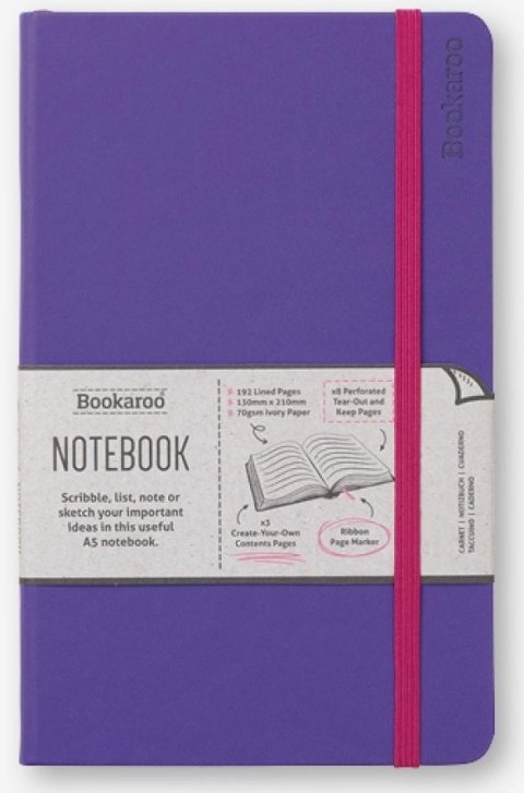 Bookaroo Notatnik Journal A5 - Fioletowy Bookaroo Notatnik Journal A5 - Fioletowy