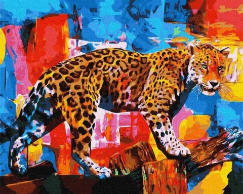 Malowanie po numerach - Jasny lampart 40x50cm Malowanie po numerach - Jasny lampart 40x50cm