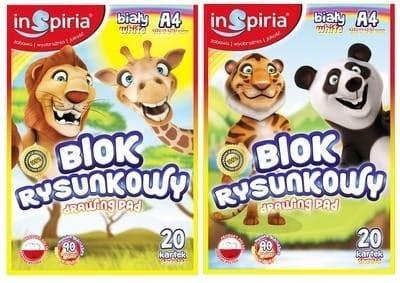 Blok rysunkowy A4/20K 90g biały (20szt) Blok rysunkowy A4/20K 90g biały (20szt)