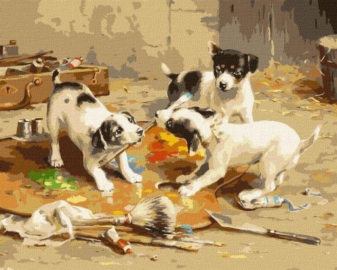Malowanie po numerach - Mali artyści 40x50cm Malowanie po numerach - Mali artyści 40x50cm
