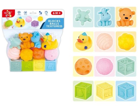 Klocki miękkie sensoryczne 12szt Klocki miękkie sensoryczne 12szt