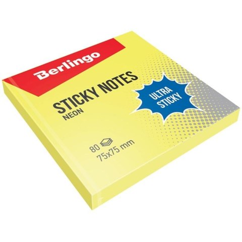 Bloczek samoprzylepny 75x75 żółty 80K (12szt) Bloczek samoprzylepny 75x75 żółty 80K (12szt)