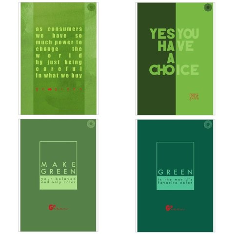 Blok notatnik A4/80K kratka Think Green (4szt) Blok notatnik A4/80K kratka Think Green (4szt)