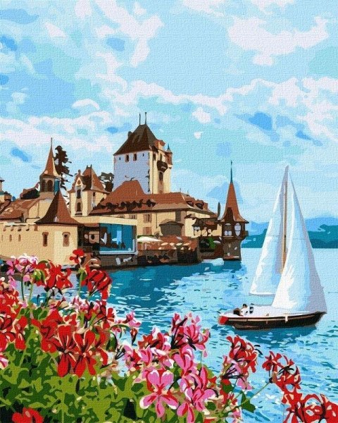 Malowanie po numerach - Jasna Szwajcaria 40x50cm Malowanie po numerach - Jasna Szwajcaria 40x50cm