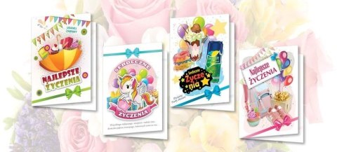 Karnet B6 z nalepkami Życzenia dzieci (10szt) MIX Karnet B6 z nalepkami Życzenia dzieci (10szt) MIX