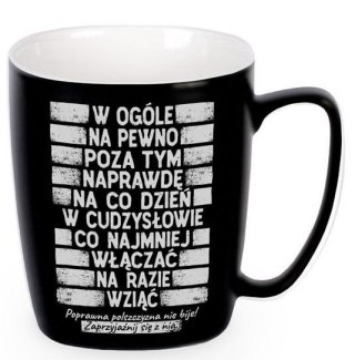 Kubek ceramiczny czarny matowy Parszywa 10