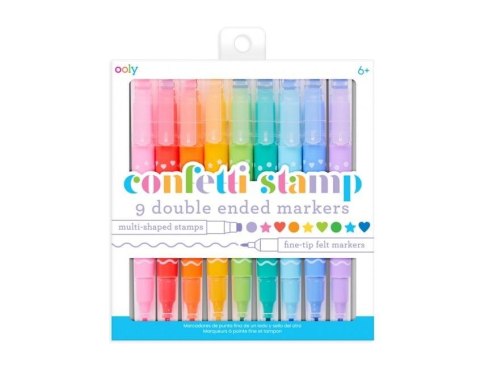 Flamastry dwustronne ze stempelkami Confetti Stamp Flamastry dwustronne ze stempelkami Confetti Stamp