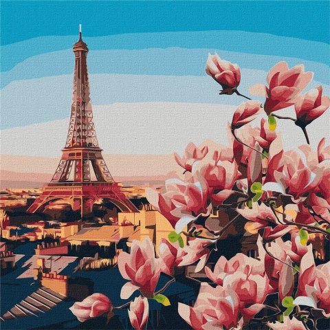Malowanie po numerach - Magnolie paryskie 50x50cm Malowanie po numerach - Magnolie paryskie 50x50cm