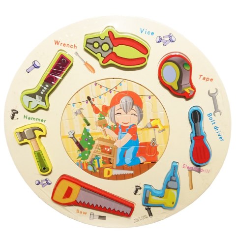Puzzle kształty okrągłe narzędzia Puzzle kształty okrągłe narzędzia