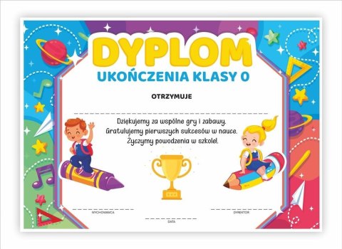 Dyplom A4 ukończenia zerówki Kolory 30szt Dyplom A4 ukończenia zerówki Kolory 30szt