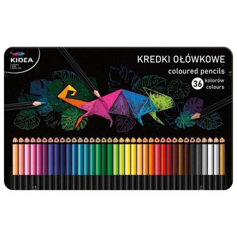 Kredki trójkątne 36 kolorów KIDEA Kredki trójkątne 36 kolorów KIDEA