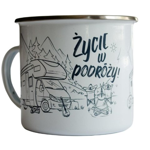 Kubek emaliowany - Życie w podróży! Kubek emaliowany - Życie w podróży!