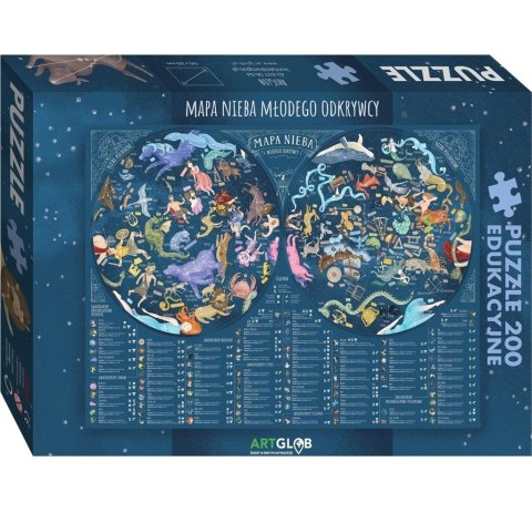 Puzzle 200 - Mapa Nieba Młodego Odkrywcy Puzzle 200 - Mapa Nieba Młodego Odkrywcy