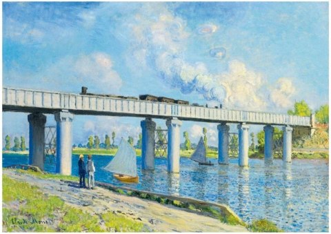 Puzzle 1000 Widok na most kolejowy w Argenteuil Puzzle 1000 Widok na most kolejowy w Argenteuil