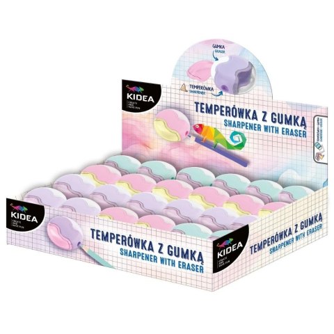 Temperówka z gumką (24szt) KIDEA Temperówka z gumką (24szt) KIDEA