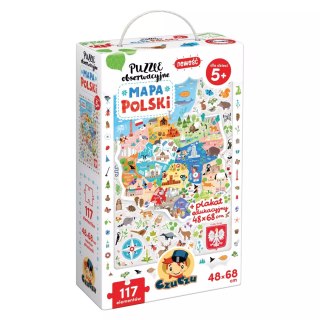 Puzzle obserwacyjne. Mapa Polski