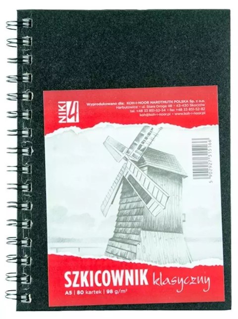 Szkicownik A5, 80 kartek Szkicownik A5, 80 kartek