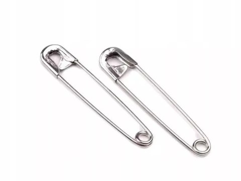 Agrafki srebrny dł. 19 mm 100 szt. Agrafki srebrny dł. 19 mm 100 szt.