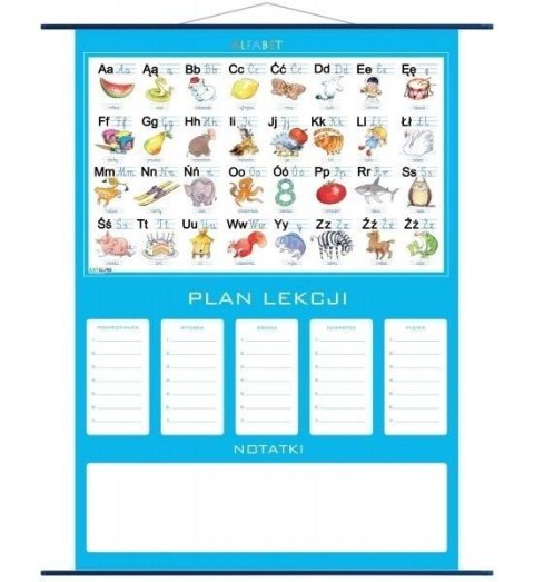 Plan lekcji - alfabet, plansza edukacyjna Plan lekcji - alfabet, plansza edukacyjna