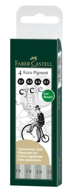 Cienkopis Ecco Pigment 4szt w etui FABER CASTELL Cienkopis Ecco Pigment 4szt w etui FABER CASTELL