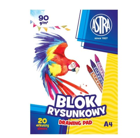 Blok rysunkowy A4/20K 90g (10szt) ASTRA Blok rysunkowy A4/20K 90g (10szt) ASTRA