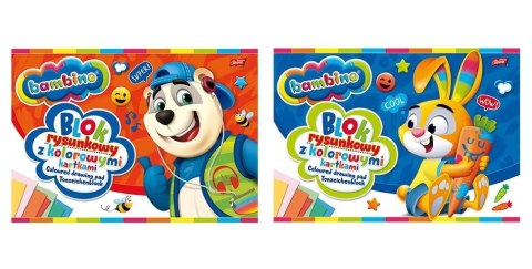 Blok rysunkowy kolorowy A4/16K (10szt) BAMBINO Blok rysunkowy kolorowy A4/16K (10szt) BAMBINO