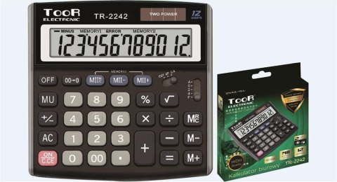 Kalkulator biurowy 12-pozycyjny TR-2242 TOOR Kalkulator biurowy 12-pozycyjny TR-2242 TOOR