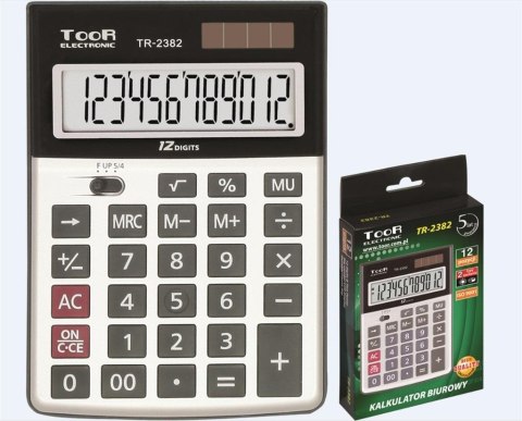 Kalkulator biurowy 12-pozycyjny TR-2382 TOOR Kalkulator biurowy 12-pozycyjny TR-2382 TOOR
