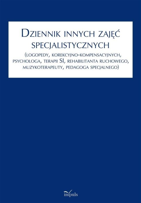 Dziennik innych zajęć specjalistycznych Dziennik innych zajęć specjalistycznych
