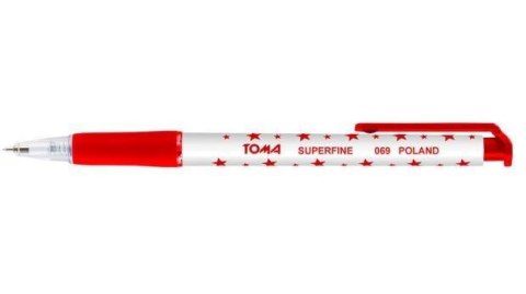 Długopis Superfine aut. 0,5mm czer. (20szt) TOMA Długopis Superfine aut. 0,5mm czer. (20szt) TOMA