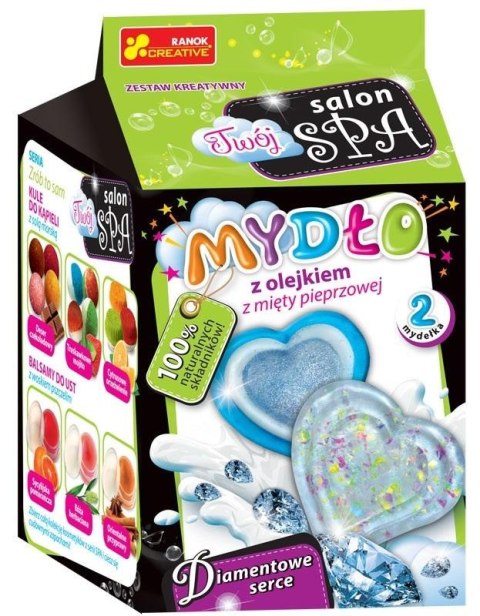 Mydło z olejkiem z mięty pieprz. Diamentowe serce Mydło z olejkiem z mięty pieprz. Diamentowe serce