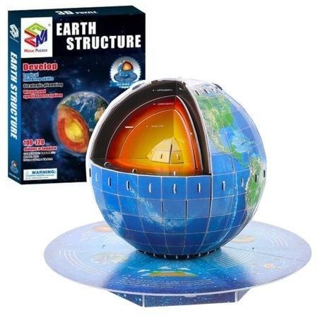 Puzzle 3D edukacyjne planeta ziemia 50el Puzzle 3D edukacyjne planeta ziemia 50el