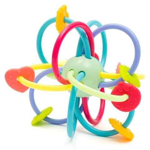 Gryzak silikonowo-plastikowy z grzechotką Gryzak silikonowo-plastikowy z grzechotką