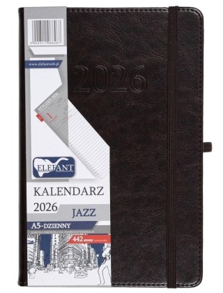 Kalendarz 2026 A5 dzienny Jazz czekoladowy