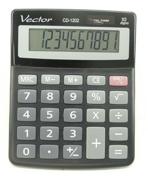 Kalkulator Vector KAV CD-1202 BLK Kalkulator Vector KAV CD-1202 BLK
