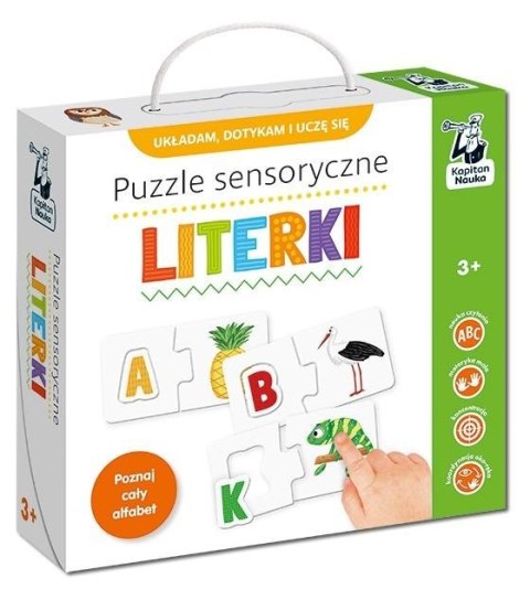 Kapitan Nauka. Puzzle sensoryczne. Literki Kapitan Nauka. Puzzle sensoryczne. Literki