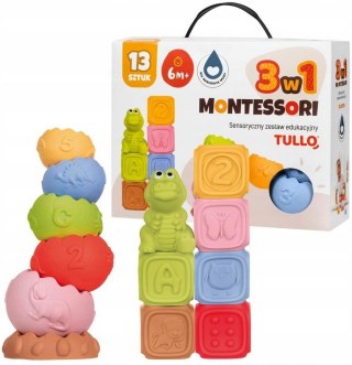 Klocki sensoryczne Zestaw Montessori 13szt