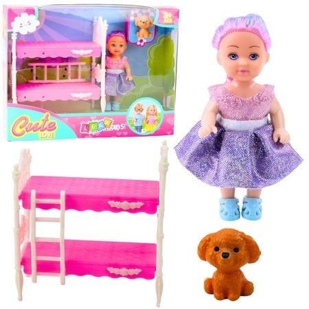 Laleczka mini w sukience + akcesoria Laleczka mini w sukience + akcesoria