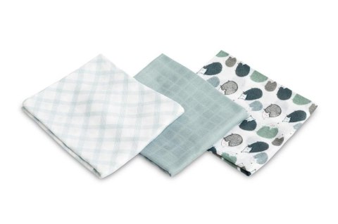 Pielucha bambusowa 3-pak jeżyk blue 70x80cm Pielucha bambusowa 3-pak jeżyk blue 70x80cm