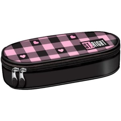 Piórnik saszetka z wewnętrzną klapką Pink Checker Piórnik saszetka z wewnętrzną klapką Pink Checker