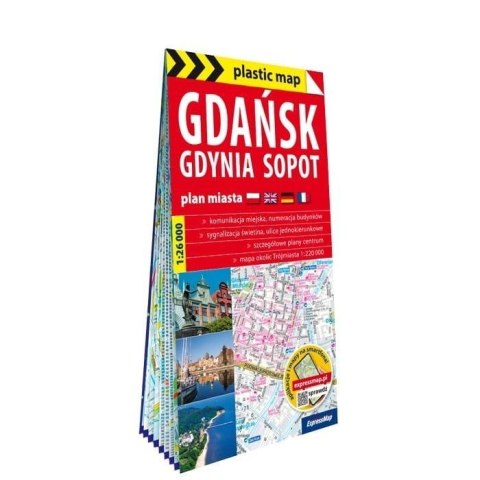 Plastic map Gdańsk Gdynia Sopot 1:26 000 w.2025 Plastic map Gdańsk Gdynia Sopot 1:26 000 w.2025