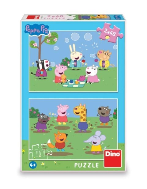 Puzzle 2w1 Świnka Peppa i przyjaciele Puzzle 2w1 Świnka Peppa i przyjaciele