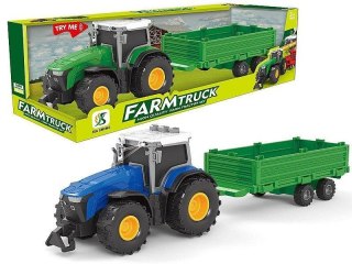 Traktor z przyczepą światło dźwięk MIX