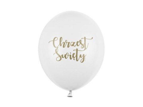 Balony 30cm Chrzest Święty Pastel Pure White 50szt Balony 30cm Chrzest Święty Pastel Pure White 50szt