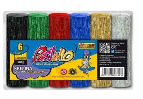 Krepina mini 10x250cm 180g metal. pastel 6szt Krepina mini 10x250cm 180g metal. pastel 6szt