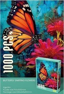 Puzzle 1000 motyl na kwiatach Puzzle 1000 motyl na kwiatach